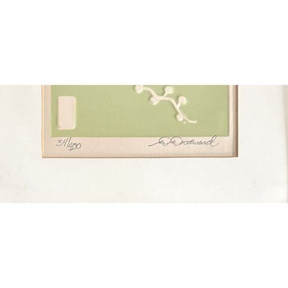 Rare Warren Woodward Framed Embossed Serigraph Floral Wall Art (set of 2) SIGNED - Picture 3 of 8